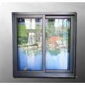 Ventana de deslizamiento de aluminio de doble acristalamiento de diseño más reciente / interior de aluminio de ventanas